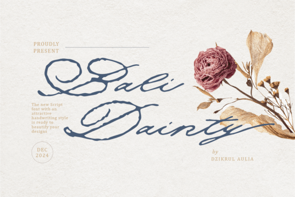Bali Dainty Font Review for Branding