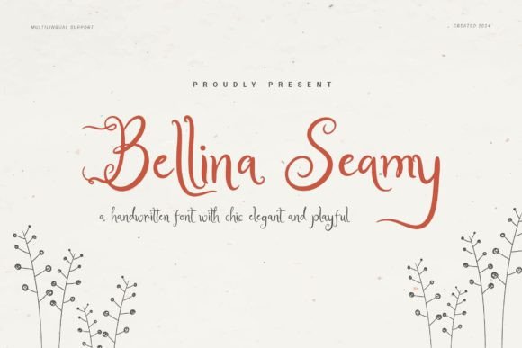 Bellina Seamy: The Elegant Script Font for Editorial Design