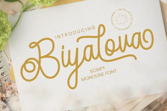 Biyalova: A Graceful Script Font for Editors