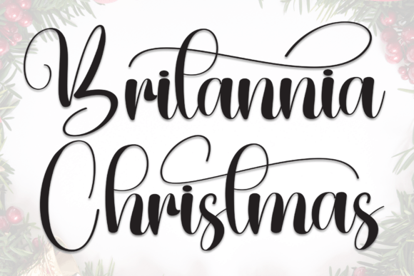 Britannia Christmas Font Review for Web Design