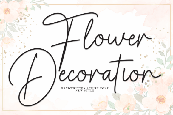 Flowers Decoration Font for Editorial Design