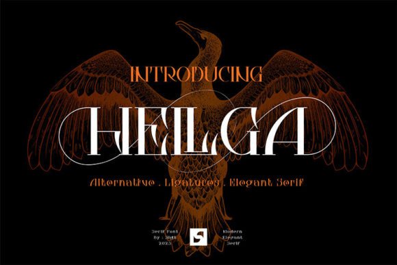 Hellga: A Gothic Serif Typeface for Editorial Design