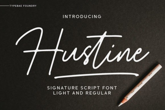 Hustine Font: A Graceful Script for Editorial Design