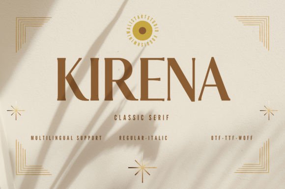 Kirena Font: Elegant Serif for Makers