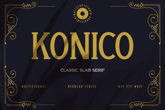 Konico: A Bold Slab Serif Typeface for Modern Web Design