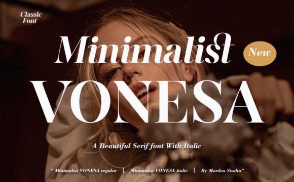 Minimalist Vonesa: A Serif Font for Branding