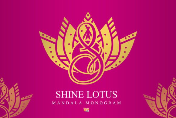 Shine Lotus Mandala: A Decorative Font for Editorial Grace