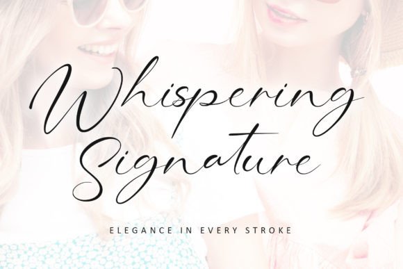 Whispering Signature Font for Crafters